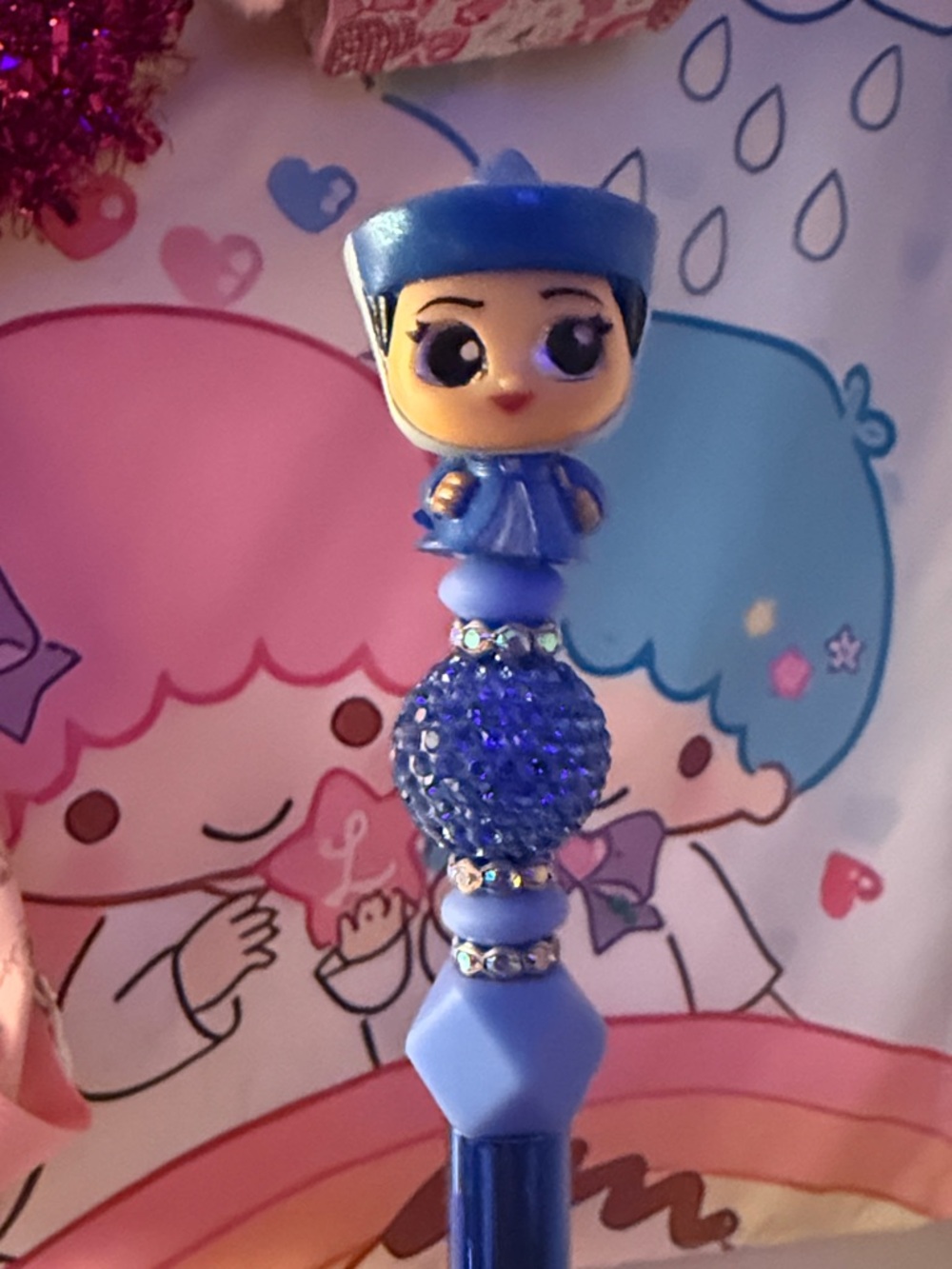 Blue Cute Character Ballpoint Pen